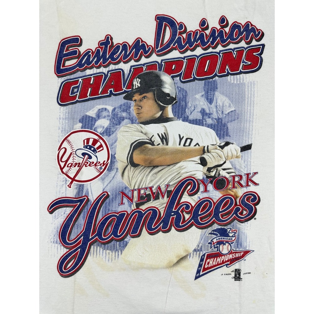Vintage 1998 New York Yankees Sport Attack Champions T-Shirt White Mens XL MLB